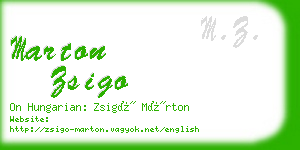 marton zsigo business card